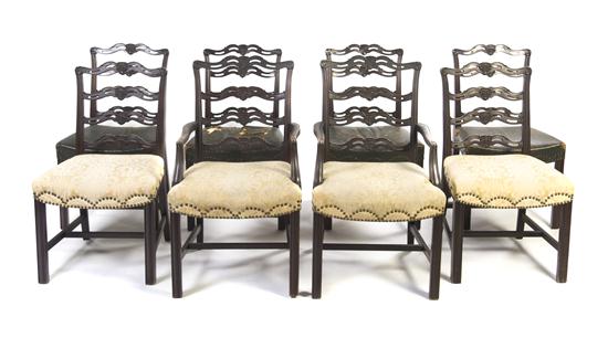 * A Set of Eight Chippendale
