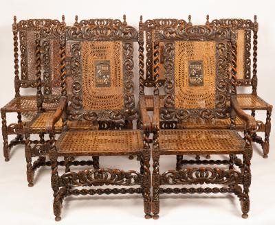 A set of eight 17th Century style