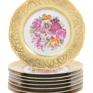 A Set of Eight Bavarian Porcelain