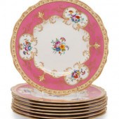 A Set of Eight Cauldon Porcela