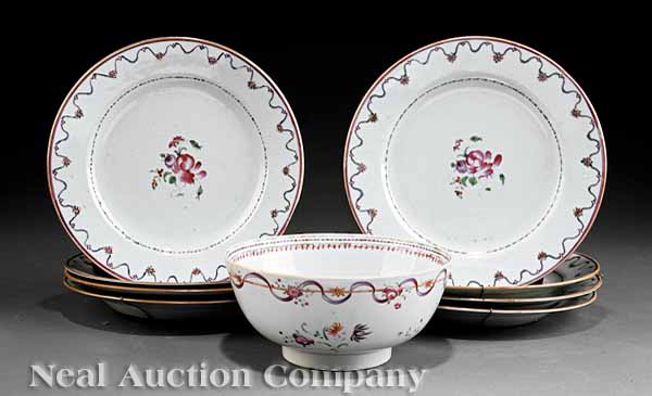 A Set of Eight Chinese Export