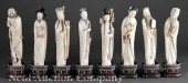 A Set of Eight Chinese Stained