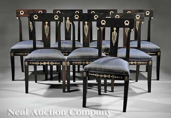 A Set of Eight Empire-Style