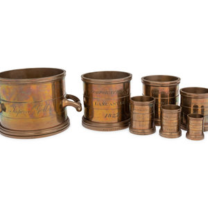 A Set of Eight English Brass