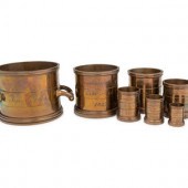 A Set of Eight English Brass G