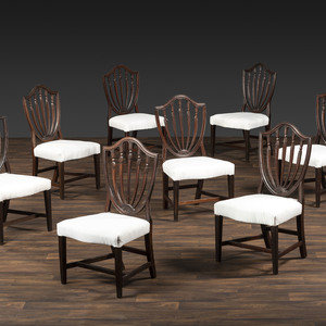 A Set of Eight Federal Carved