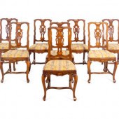 A Set of Eight French Walnut D