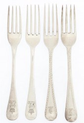 A Set of Eight George III Silv