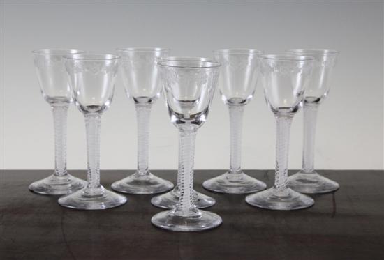 A set of eight George III opaque