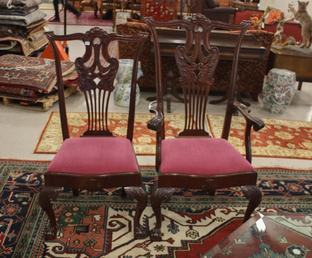 A SET OF EIGHT GEORGE II STYLE