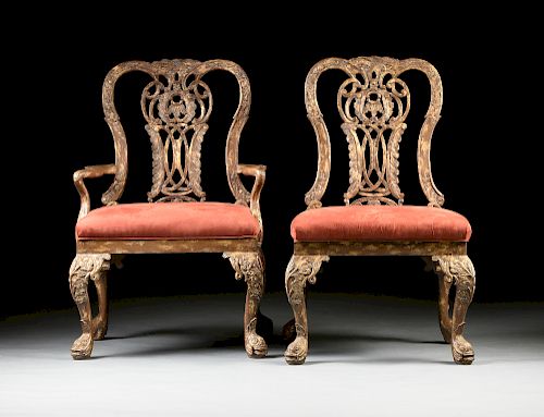 A SET OF EIGHT GEORGE II STYLE