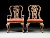A SET OF EIGHT GEORGE II STYLE