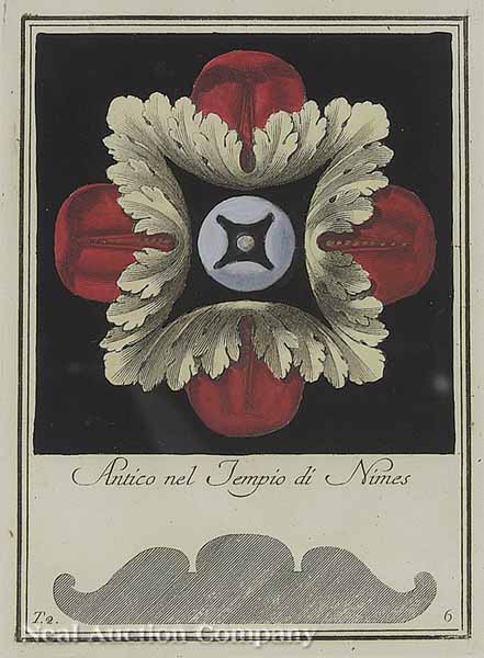 A Set of Eight Italian Hand-Colored