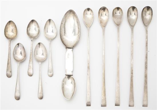 A Set of Eight Japanese Silver Iced