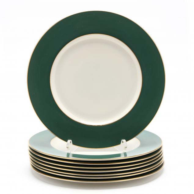A SET OF EIGHT LENOX DINNER
