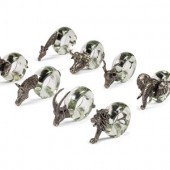 A Set of Eight Ngwenya Glass a