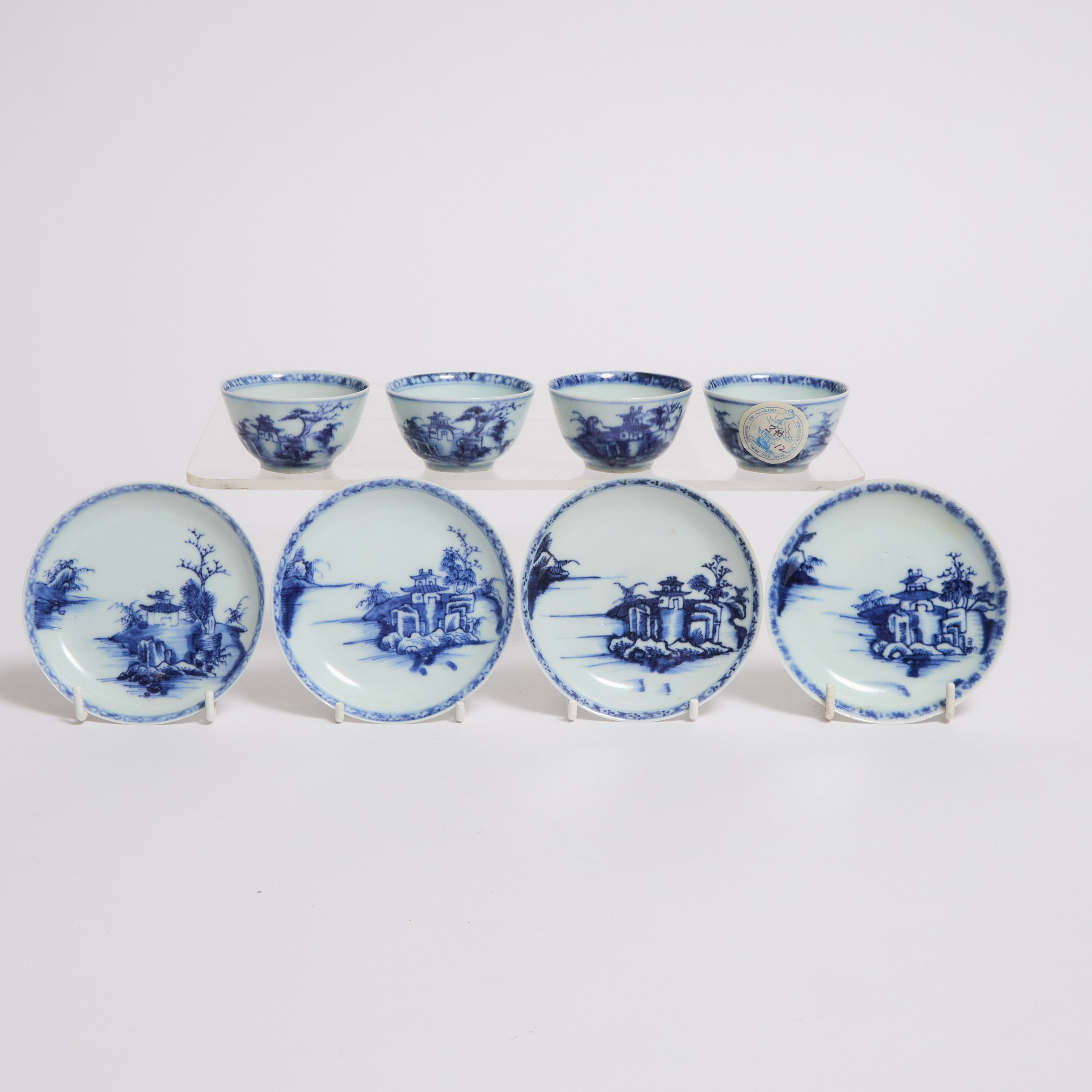 A Set of Eight 'Pagoda River