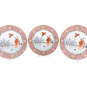 A Set of Eight "Pronk Dame au
