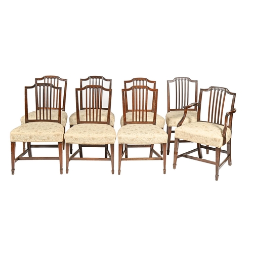A set of eight Regency mahogany