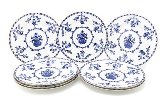 A Set of Eight Royal Doulton Blue
