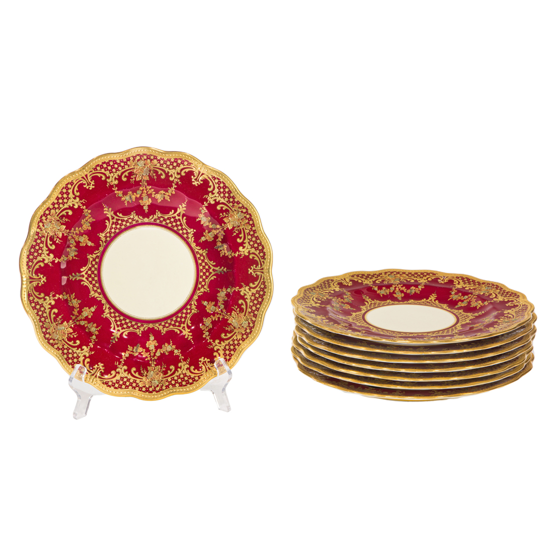 A SET OF EIGHT ROYAL CROWN DERBY