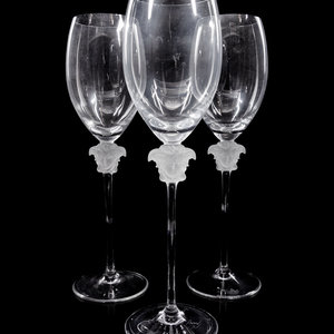 A Set of Eight Versace Wine Glasses