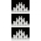 A SET OF EIGHTEEN BACCARAT CUT