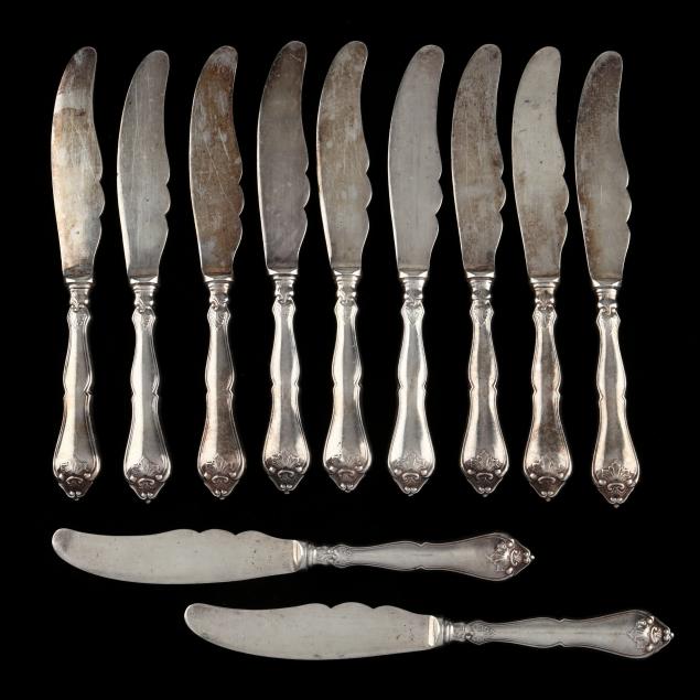 A SET OF ELEVEN DANISH SILVER