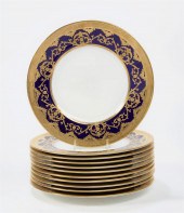 A SET OF ELEVEN MINTONS COBALT