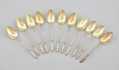 A Set of Eleven Silver Demitas