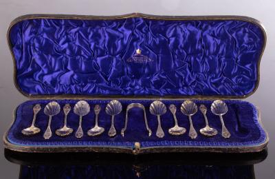 A set of eleven Victorian silver
