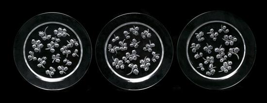 A Set of Fifteen Lalique Molded and