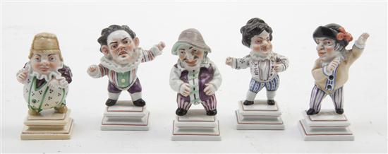 * A Set of Five Ginori Porcelain