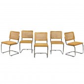 A SET OF FIVE CESCA ARMLESS CH