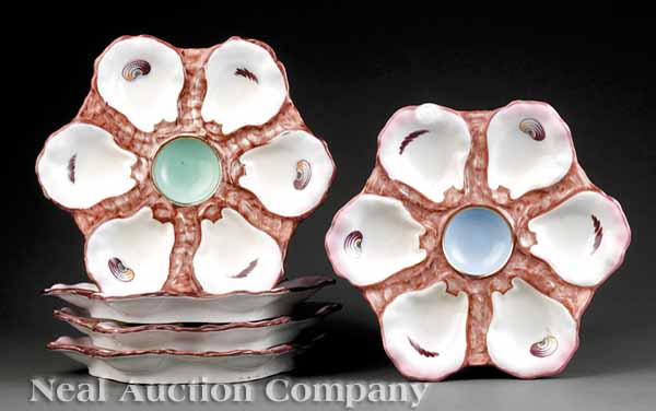 A Set of Five French Polychrome