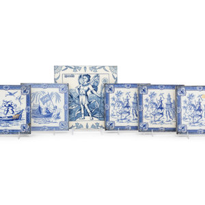 A Set of Five Minton Blue-and-White