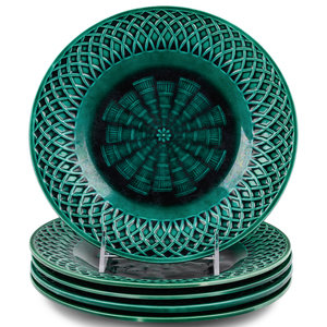 A Set of Five Minton Majolica