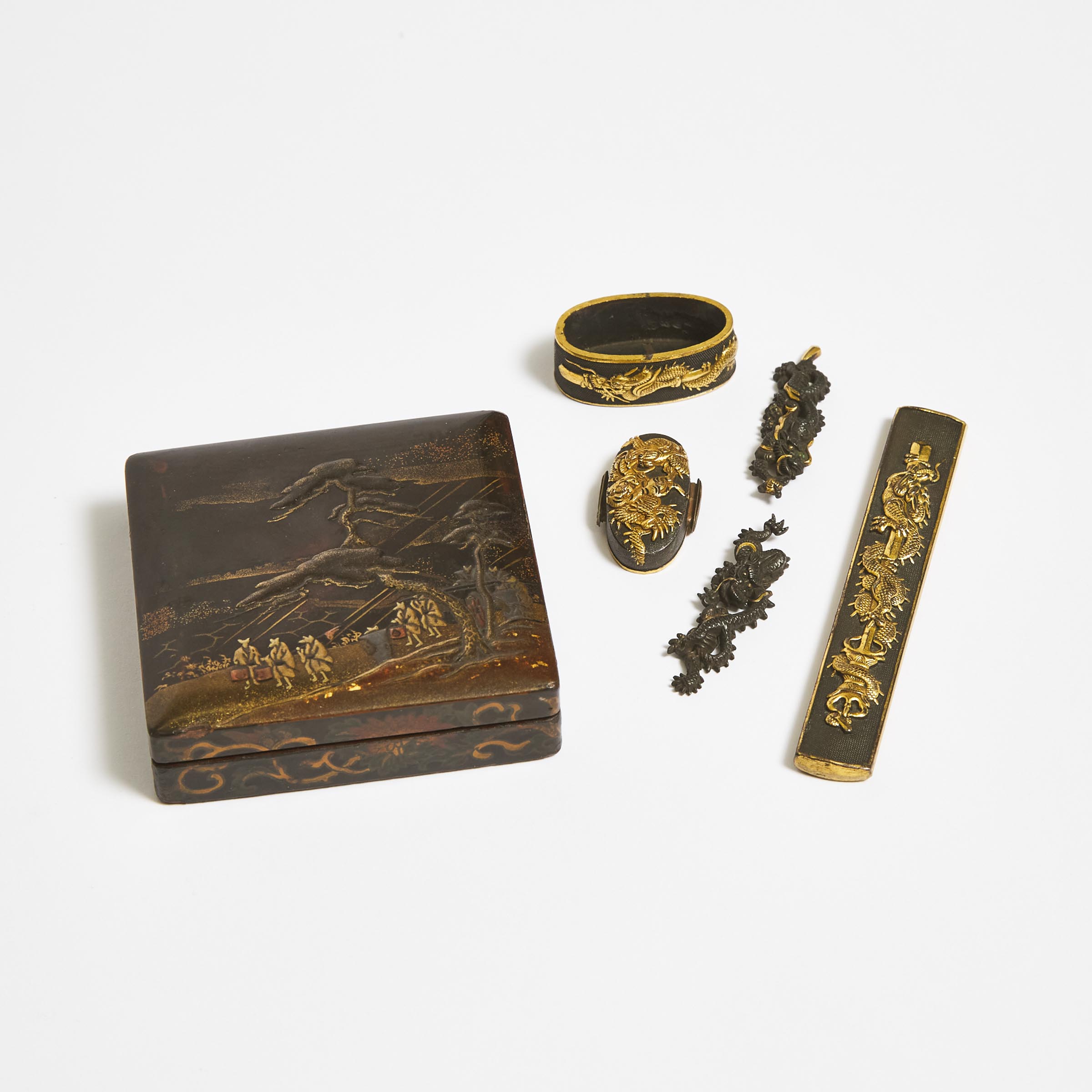 A Set of Five Parcel Gilt