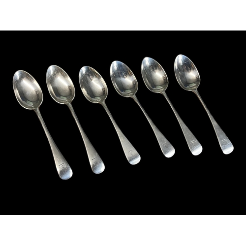 A set of five sterling silver