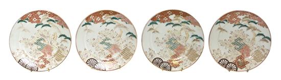 * A Set of Four Japanese Enameled