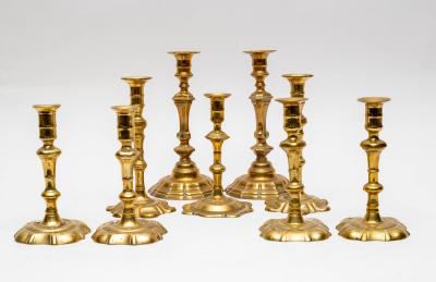 A set of four 18th Century brass