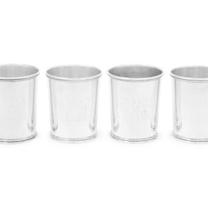 A Set of Four American Silver Julep