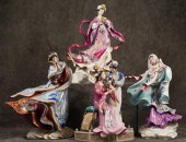 A SET OF FOUR CAROLINE YOUNG P