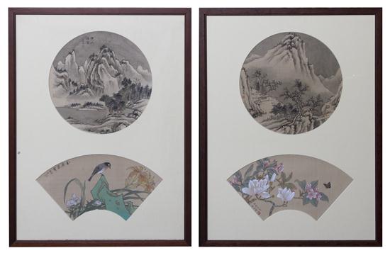 A Set of Four Chinese Paintings