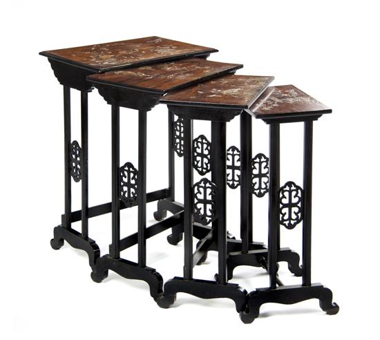 A Set of Four Chinese Inlaid