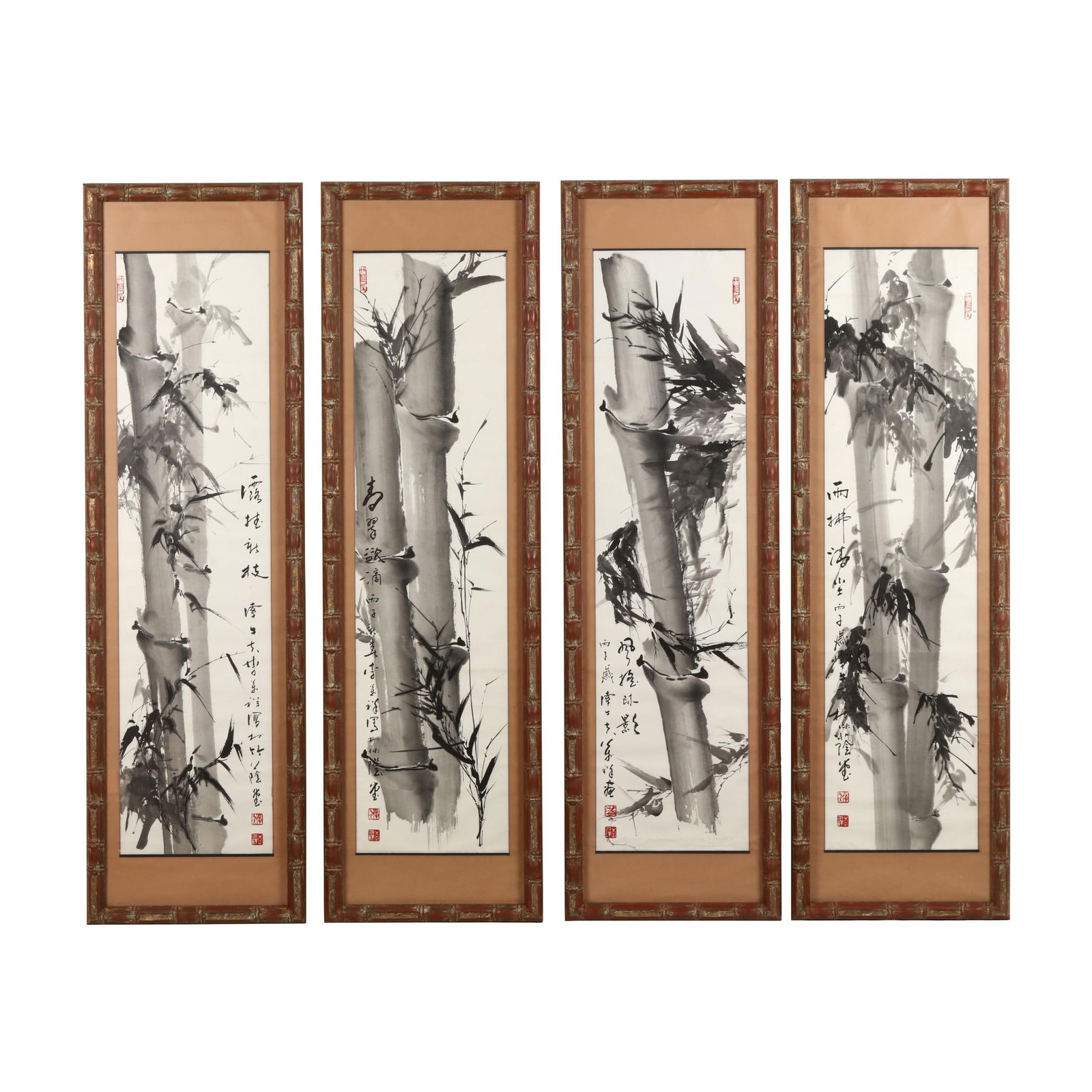 A SET OF FOUR CHINESE INK PAINTINGS