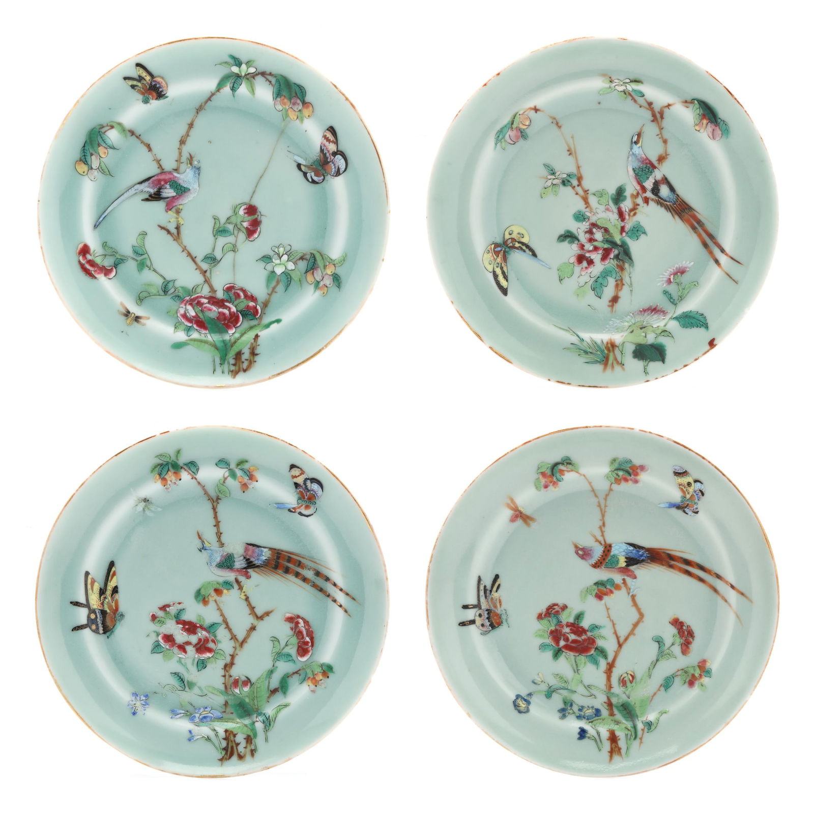 A SET OF FOUR CHINESE CELADON