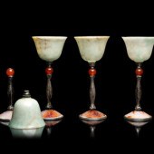 A Set of Four Chinese Jadeite,