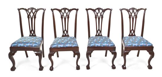 A Set of Four Chippendale Style