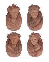 A SET OF FOUR CONTINENTAL TERR